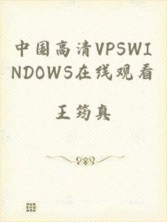 中国高清VPSWINDOWS在线观看